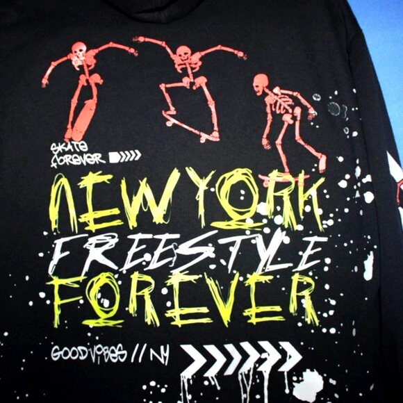 Fresh Laundry Paint Splatter Graphic Hoodie L - Picture 11 of 12